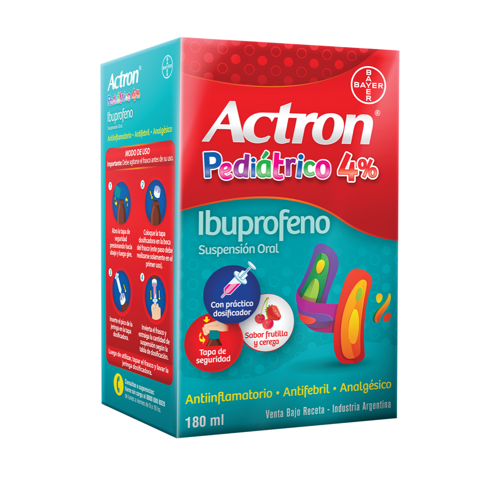 Actron Pediátrico 4 Suspensión Oral 100ml y 180ml Alivia la